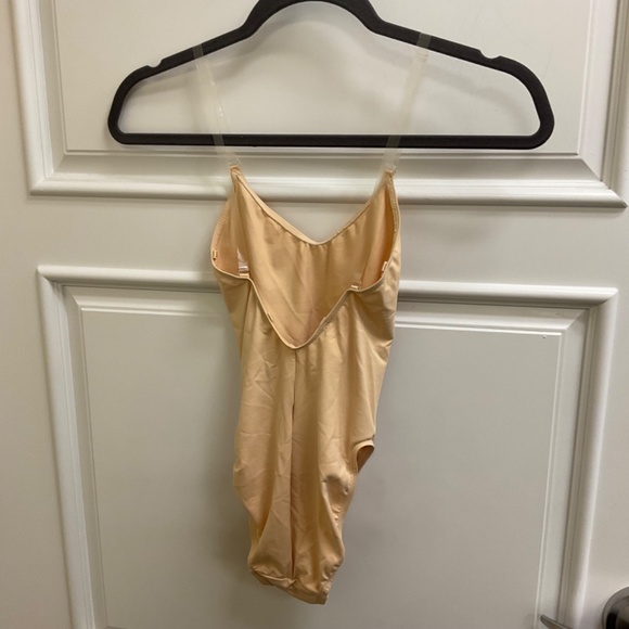 Capezio Cami Leotard Sz Small Petite Adjustable Straps NWOT Nude - Picture 3 of 7